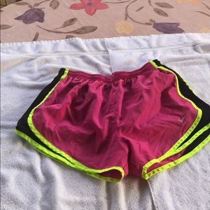 Nike dry fit maroon shorts, size MED. Mild wear.